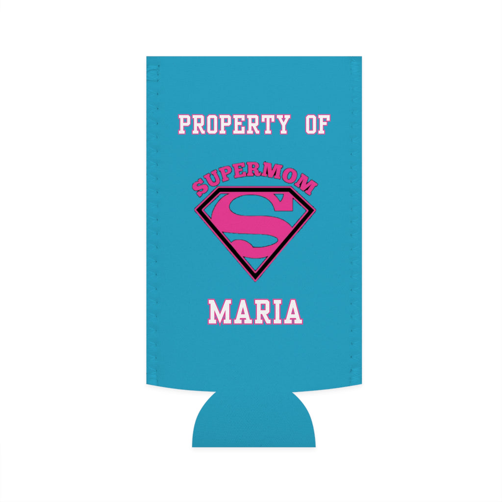 Property of Maria Supermom #1-Slim Can Cooler