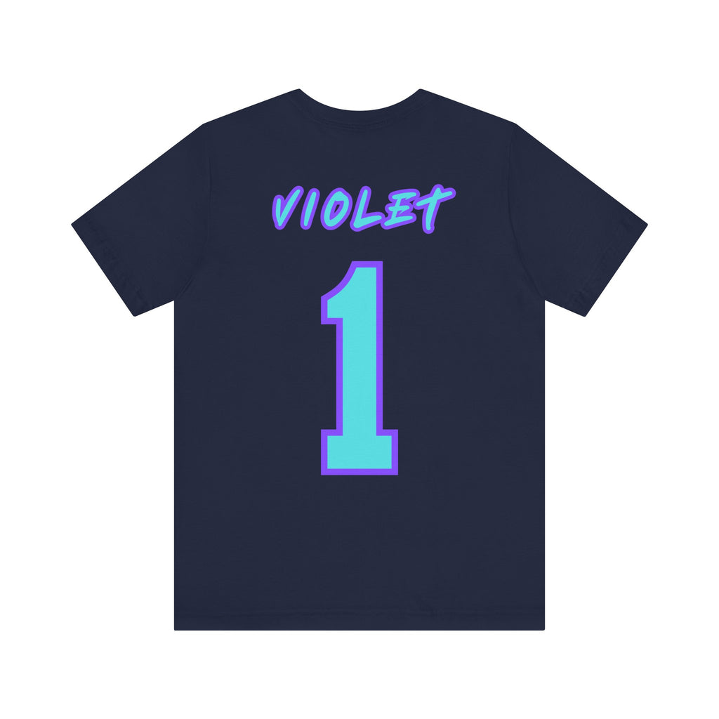 What Color are Your Wings? Violet #1-Unisex Jersey Short Sleeve Tee
