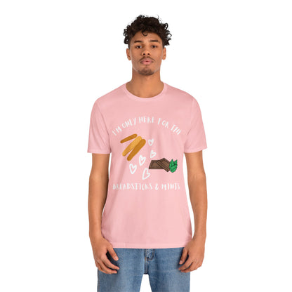 I'm Only Here for the Breadsticks and Mints-Unisex Jersey Short Sleeve Tee