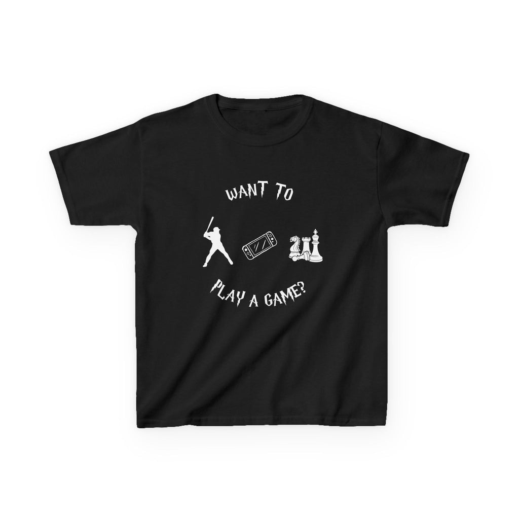 Want to Play a Game?-Kids Heavy Cotton™ Tee