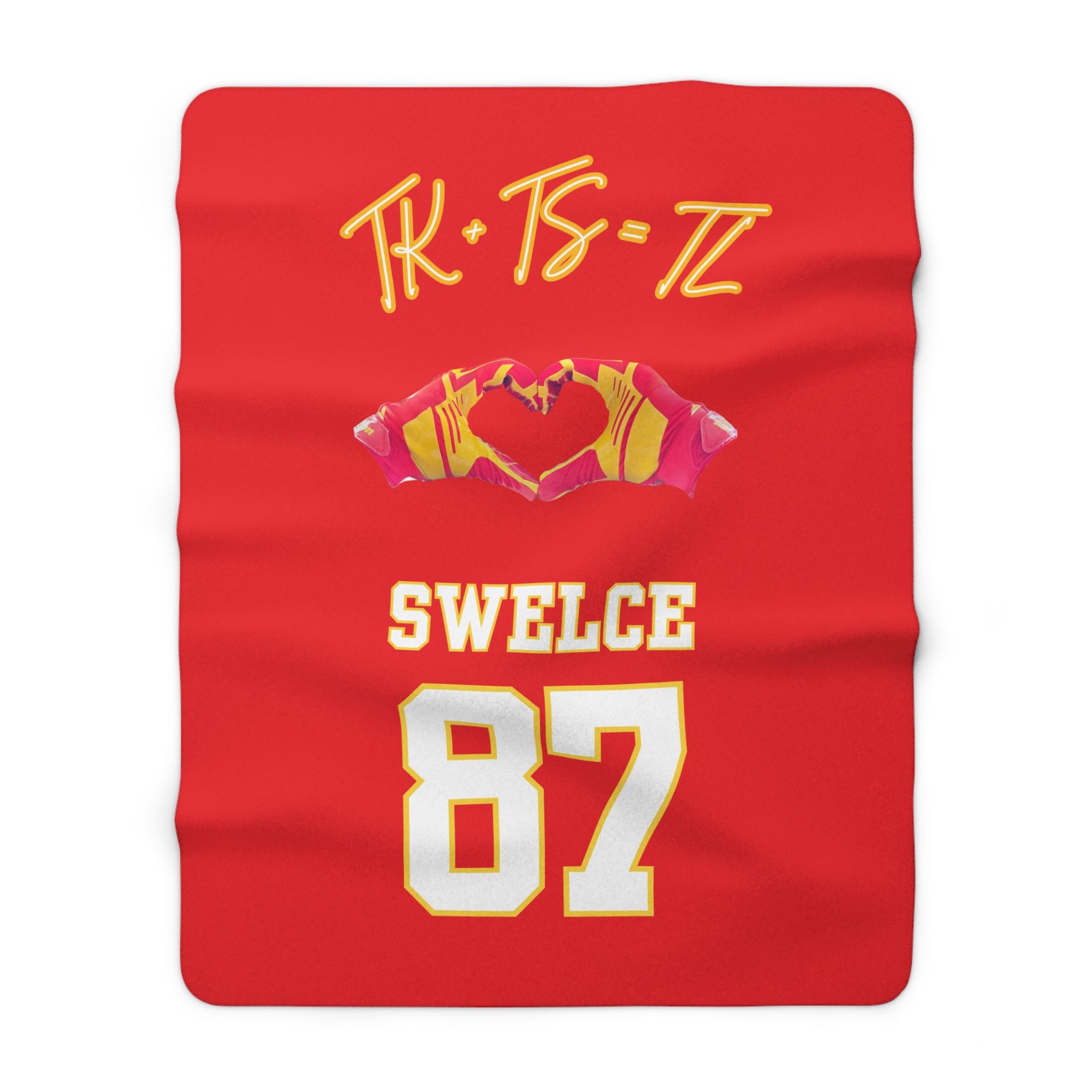 SWELCE TK+TS=TL Original Love Glove Design-Sherpa Fleece Blanket