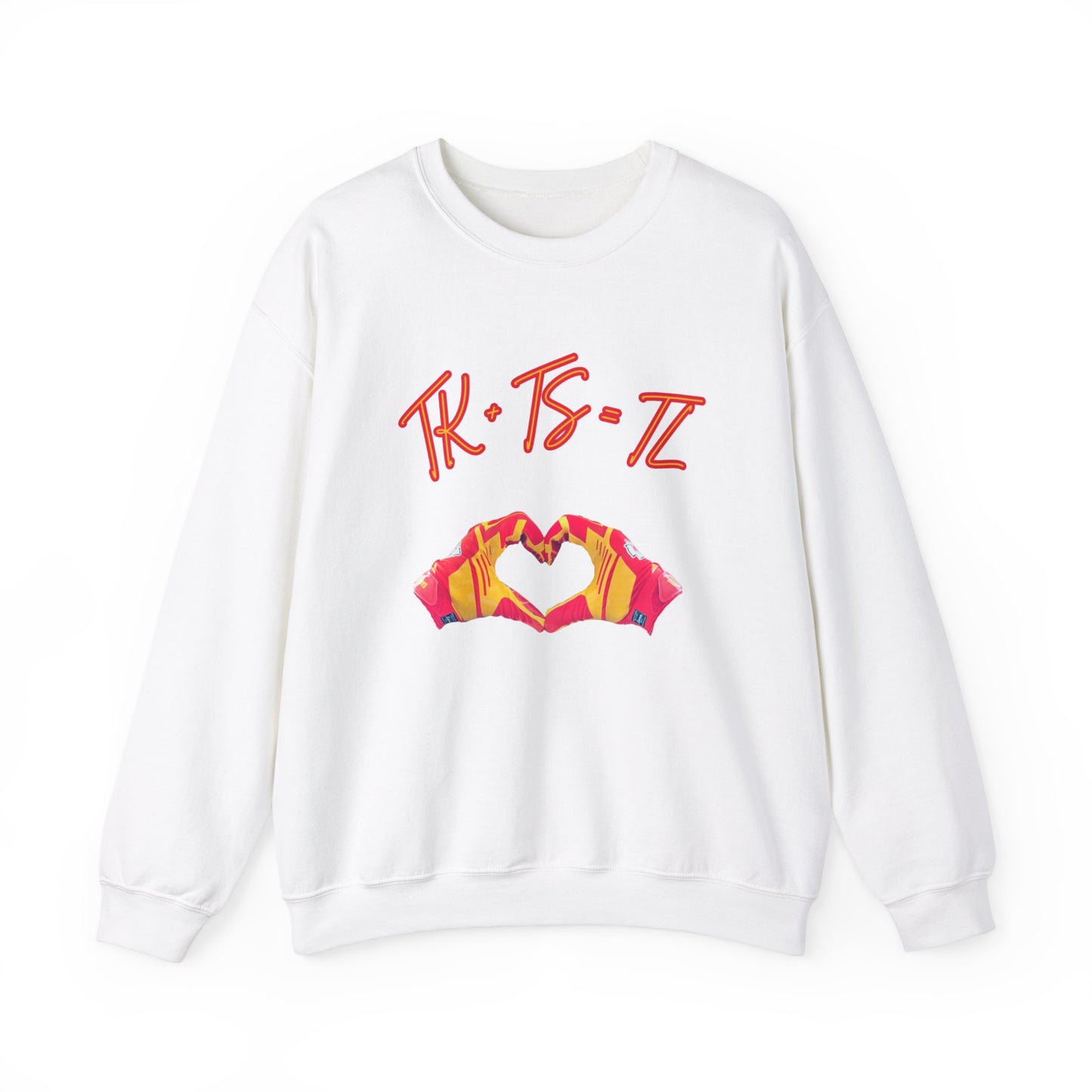 SWELCE #87 TK+TS=TL Original Love Glove Design (Vers.#3 for black)-Unisex Crewneck Sweatshirt