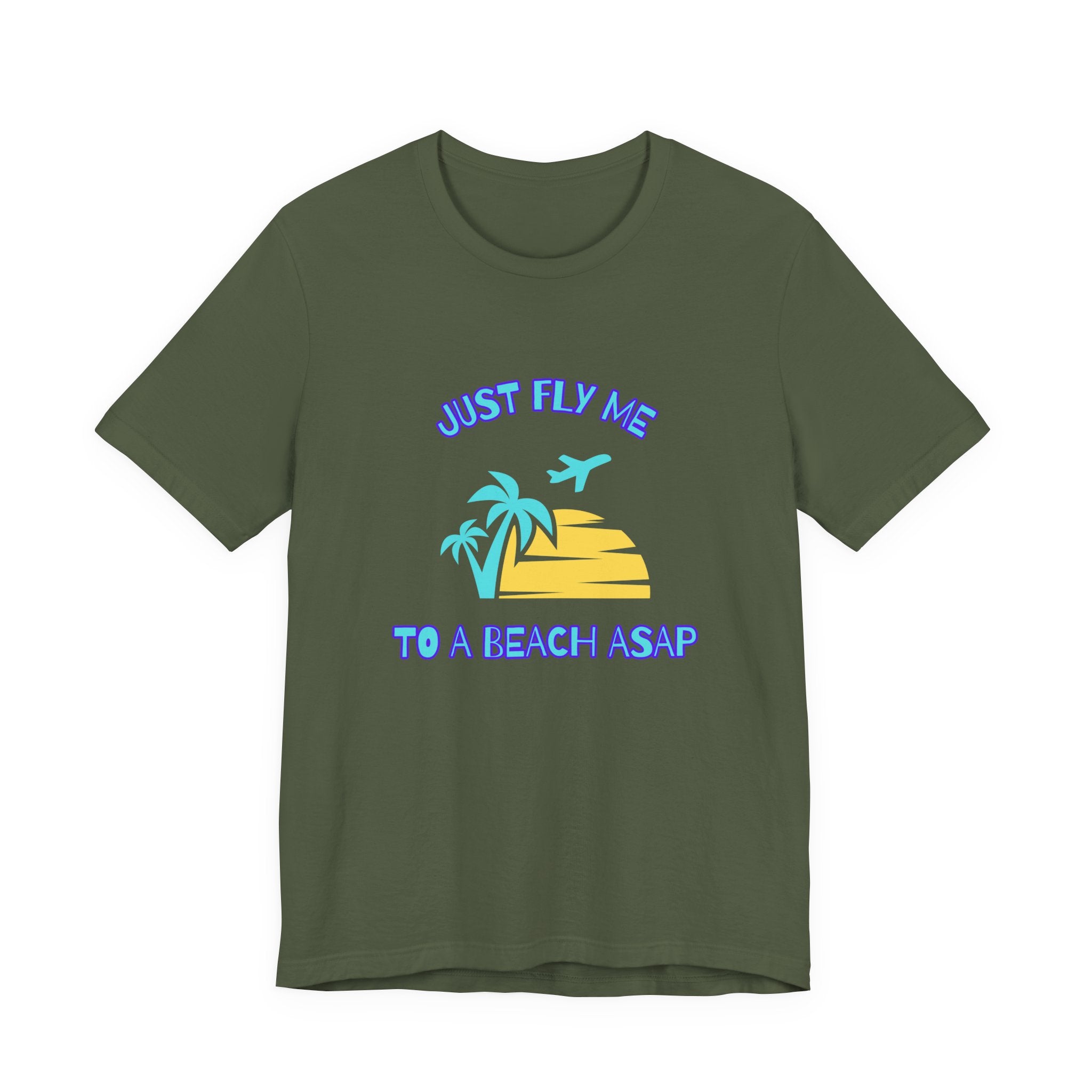 Just Fly Me to a Beach ASAP-Unisex Jersey Short Sleeve Tee