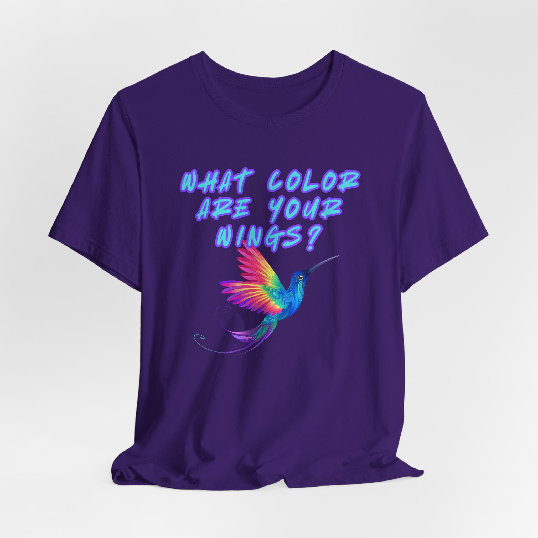 What Color are Your Wings? Violet #1-Unisex Jersey Short Sleeve Tee