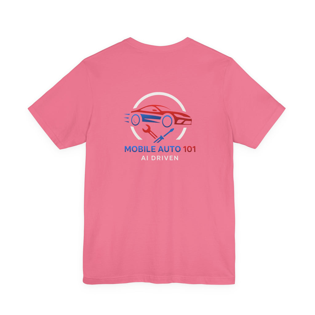 Mobile Auto 101 2nd Ed. (front and back design)-Unisex Jersey Short Sleeve Tee