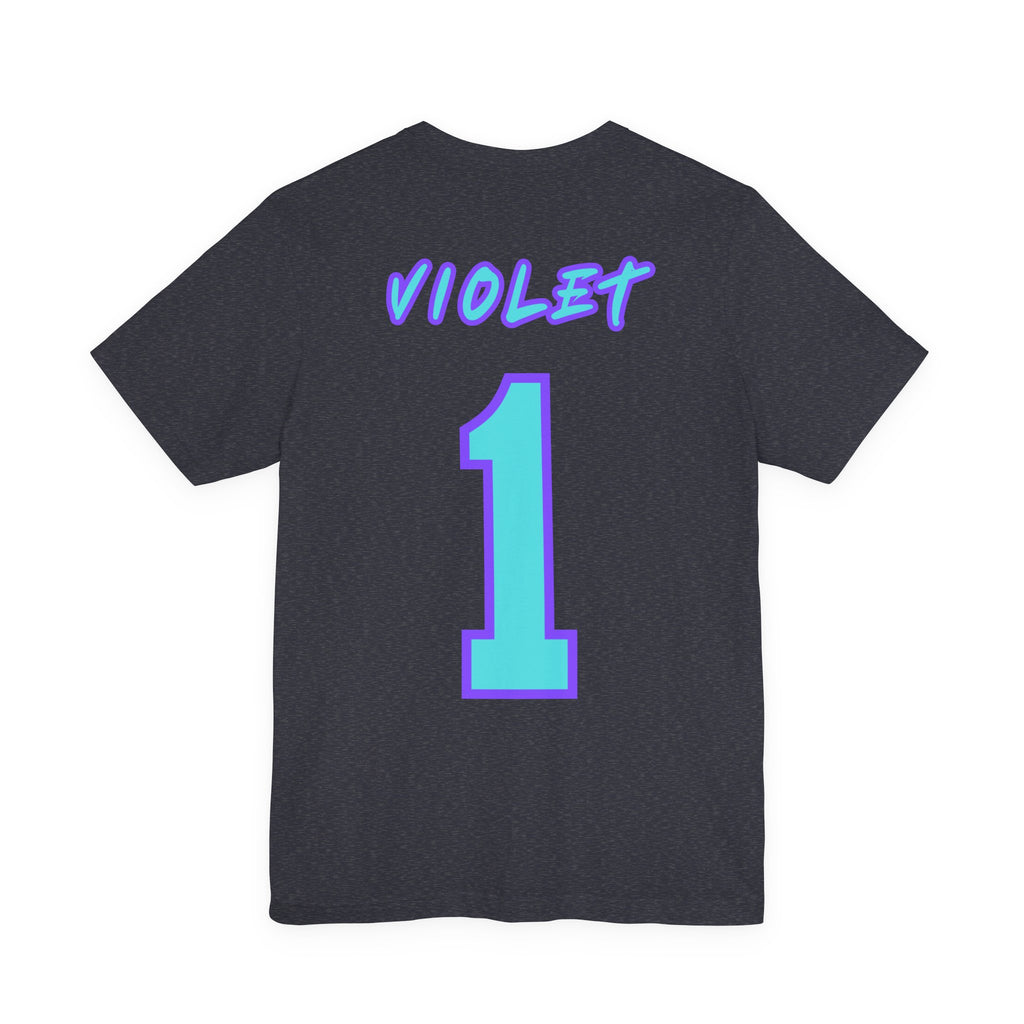 What Color are Your Wings? Violet #1-Unisex Jersey Short Sleeve Tee