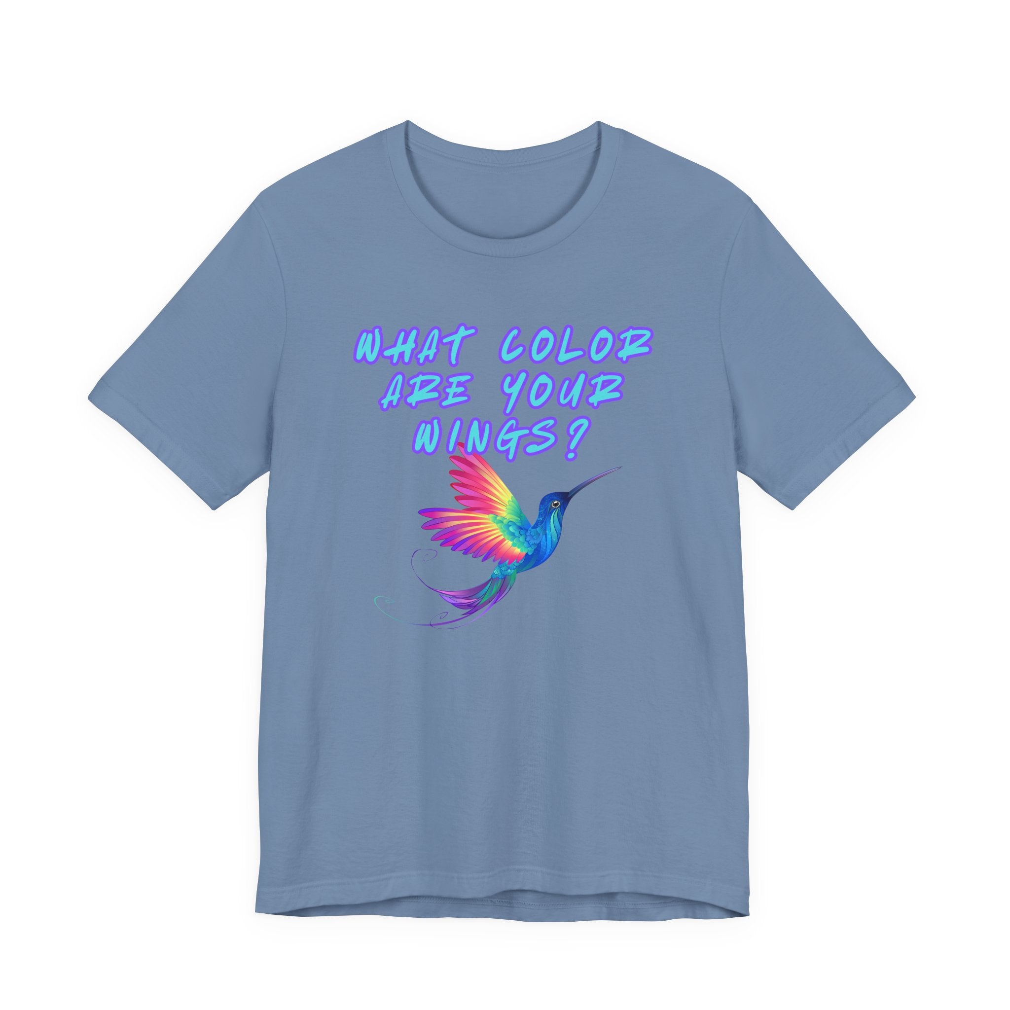 What Color are Your Wings? Violet #1-Unisex Jersey Short Sleeve Tee