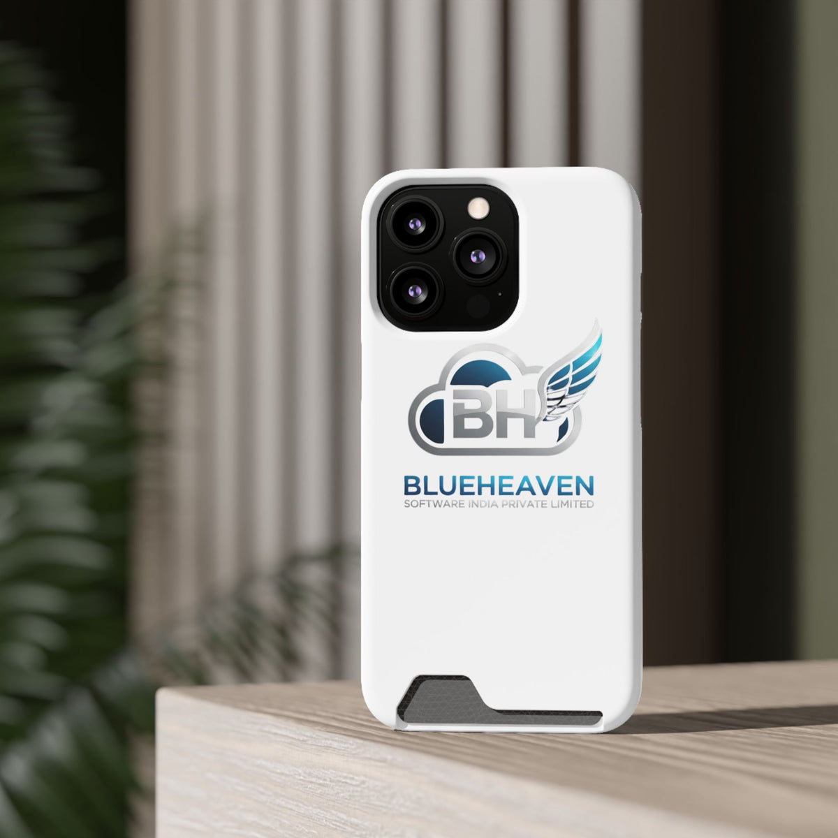 BlueHeaven Logo Phone Case with Card Holder