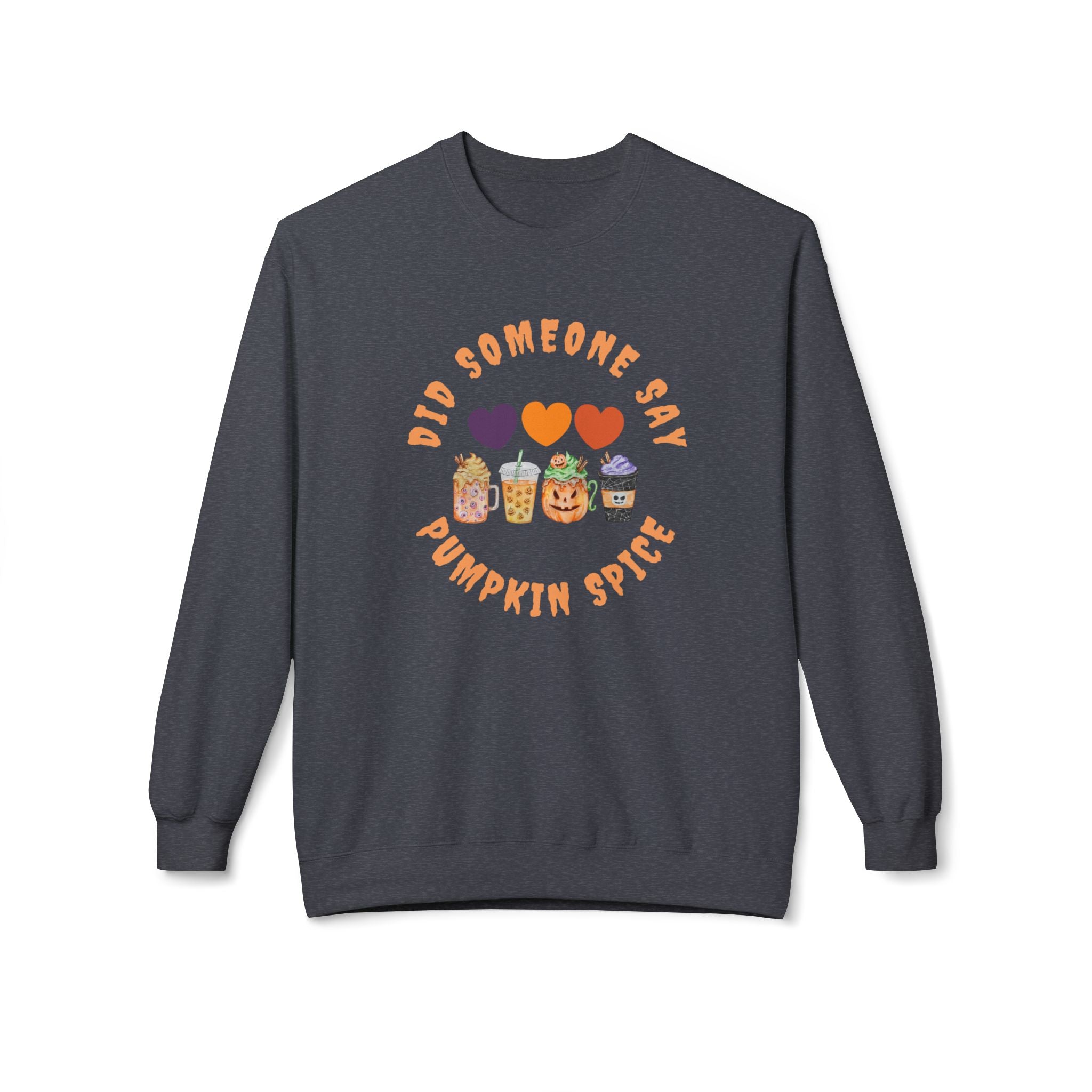 Pumpkin Spice Crewneck Sweatshirt | Cozy Fall Apparel, Unisex Gift, Autumn Fashion, Cute Sweater for Halloween & Thanksgiving