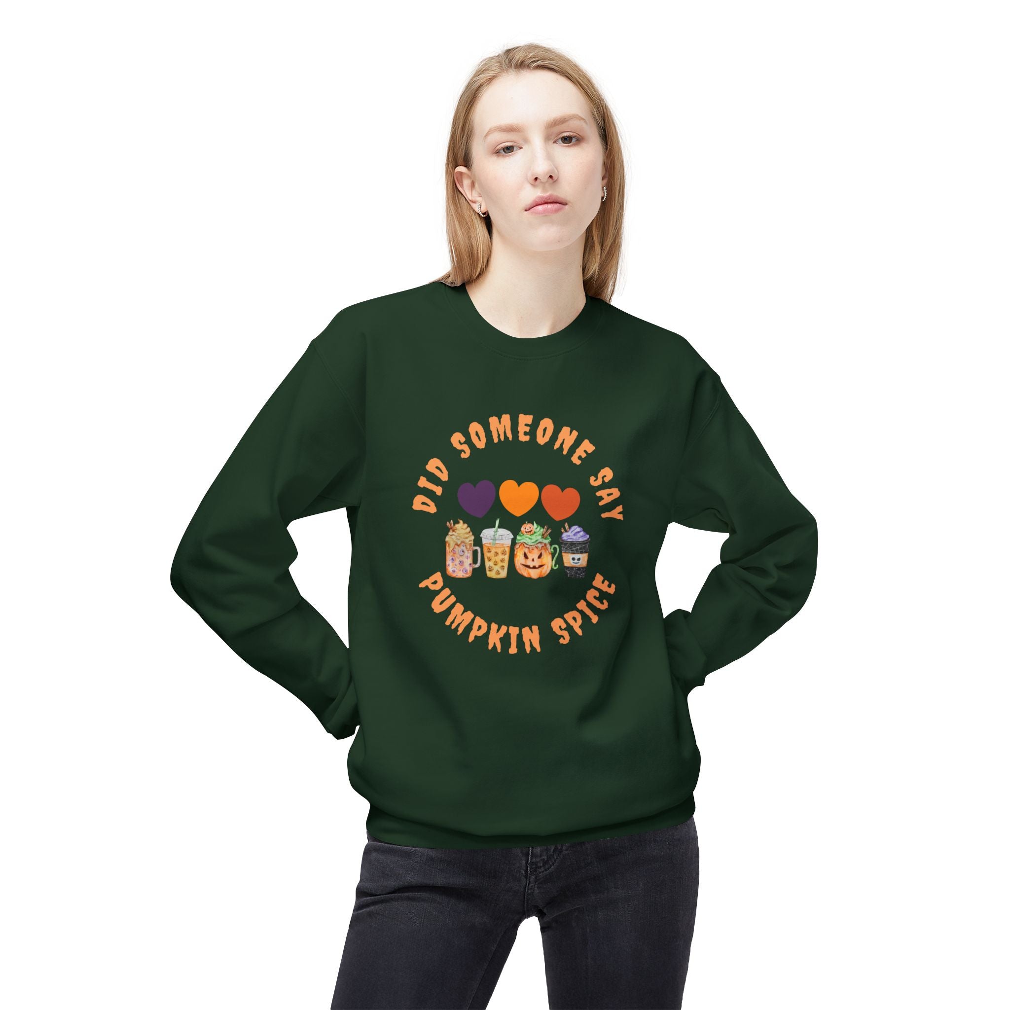 Pumpkin Spice Crewneck Sweatshirt | Cozy Fall Apparel, Unisex Gift, Autumn Fashion, Cute Sweater for Halloween & Thanksgiving