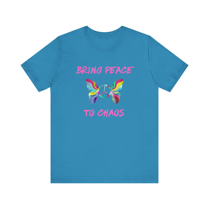 Bring Peace to Chaos (Pink Version)-Unisex Jersey Short Sleeve Tee