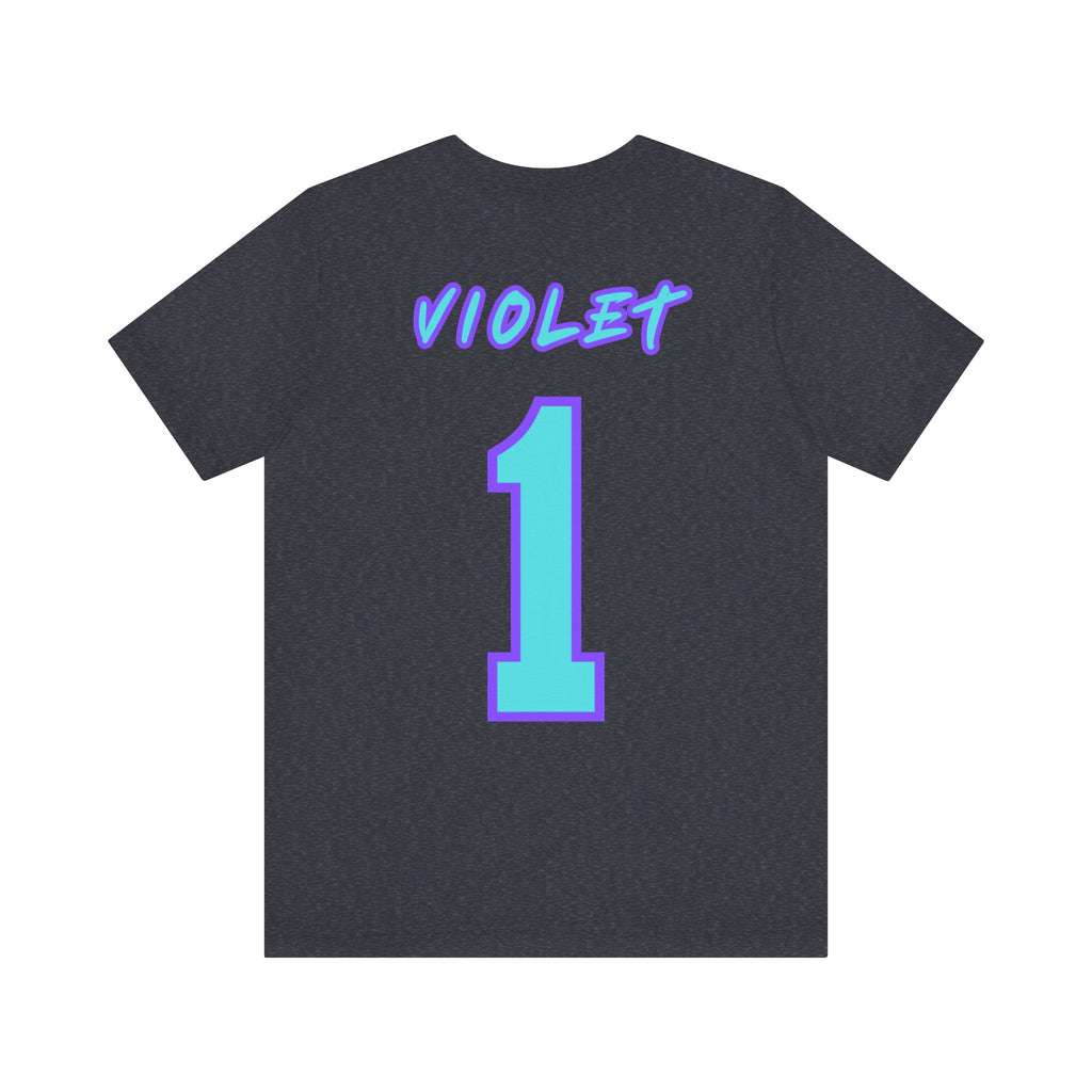 What Color are Your Wings? Violet #1-Unisex Jersey Short Sleeve Tee
