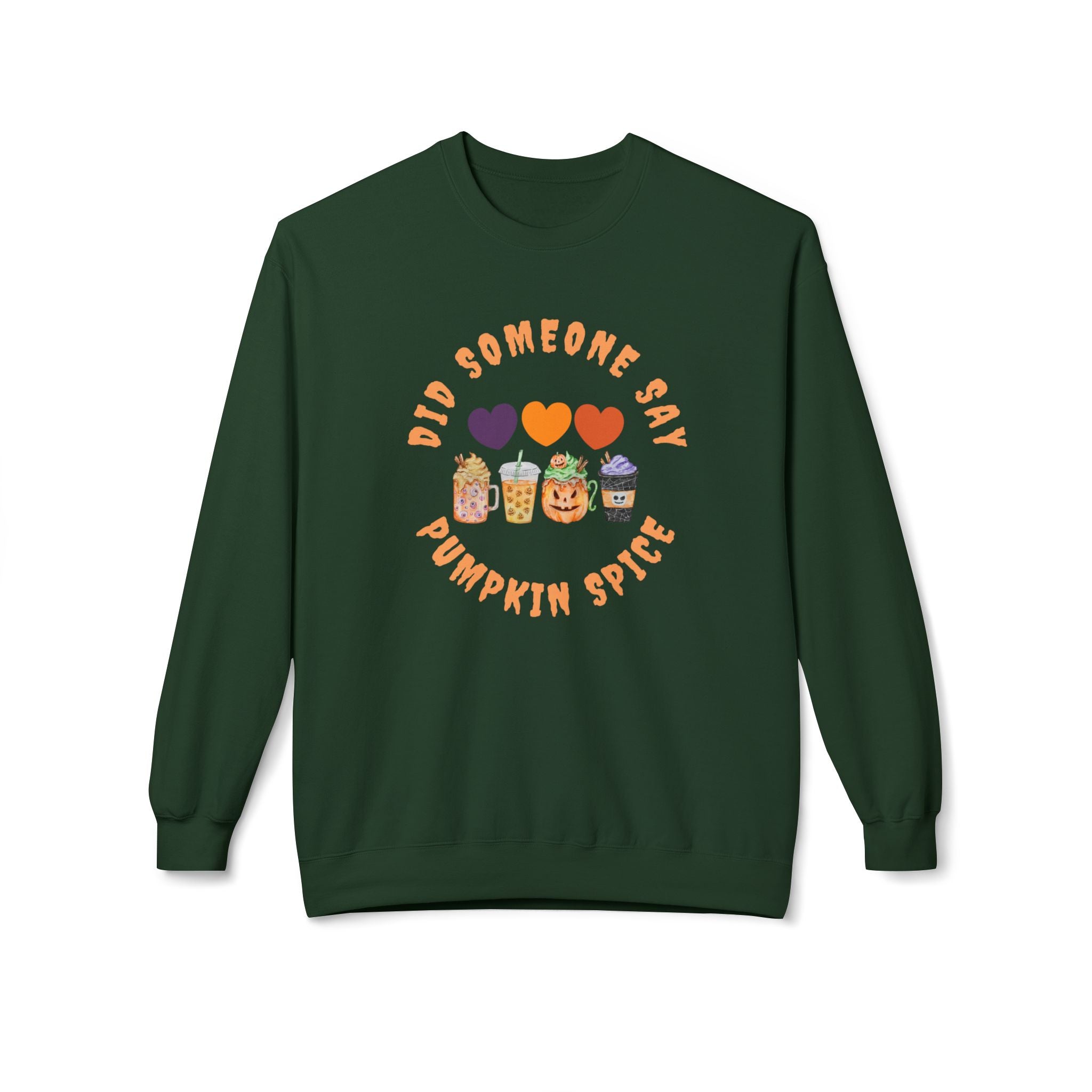 Pumpkin Spice Crewneck Sweatshirt | Cozy Fall Apparel, Unisex Gift, Autumn Fashion, Cute Sweater for Halloween & Thanksgiving