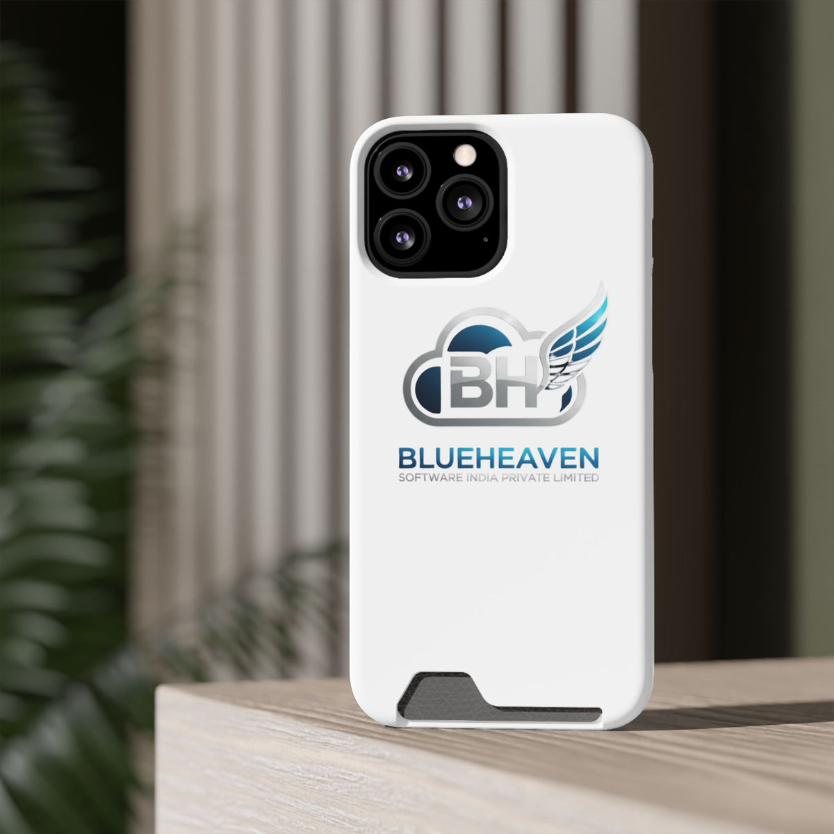 BlueHeaven Logo Phone Case with Card Holder
