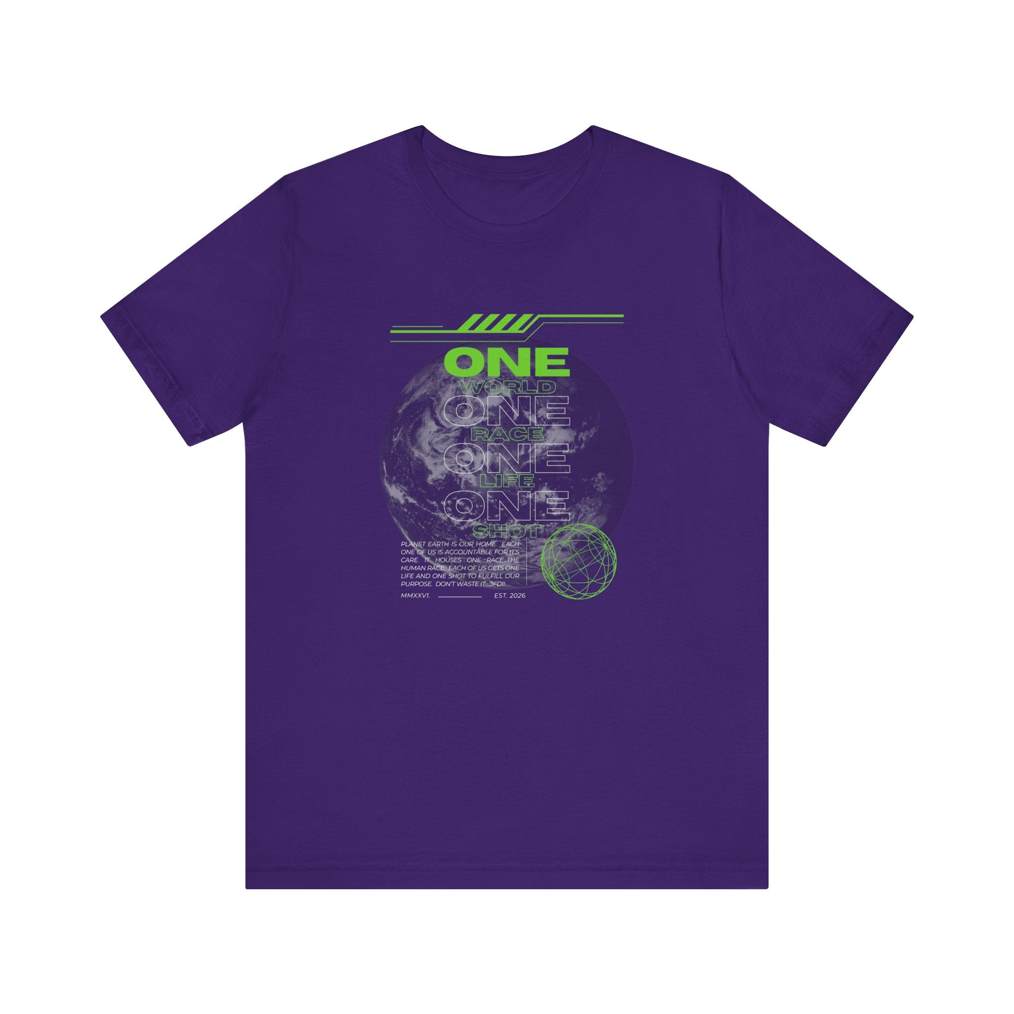 One World-Unisex Jersey Short Sleeve Tee