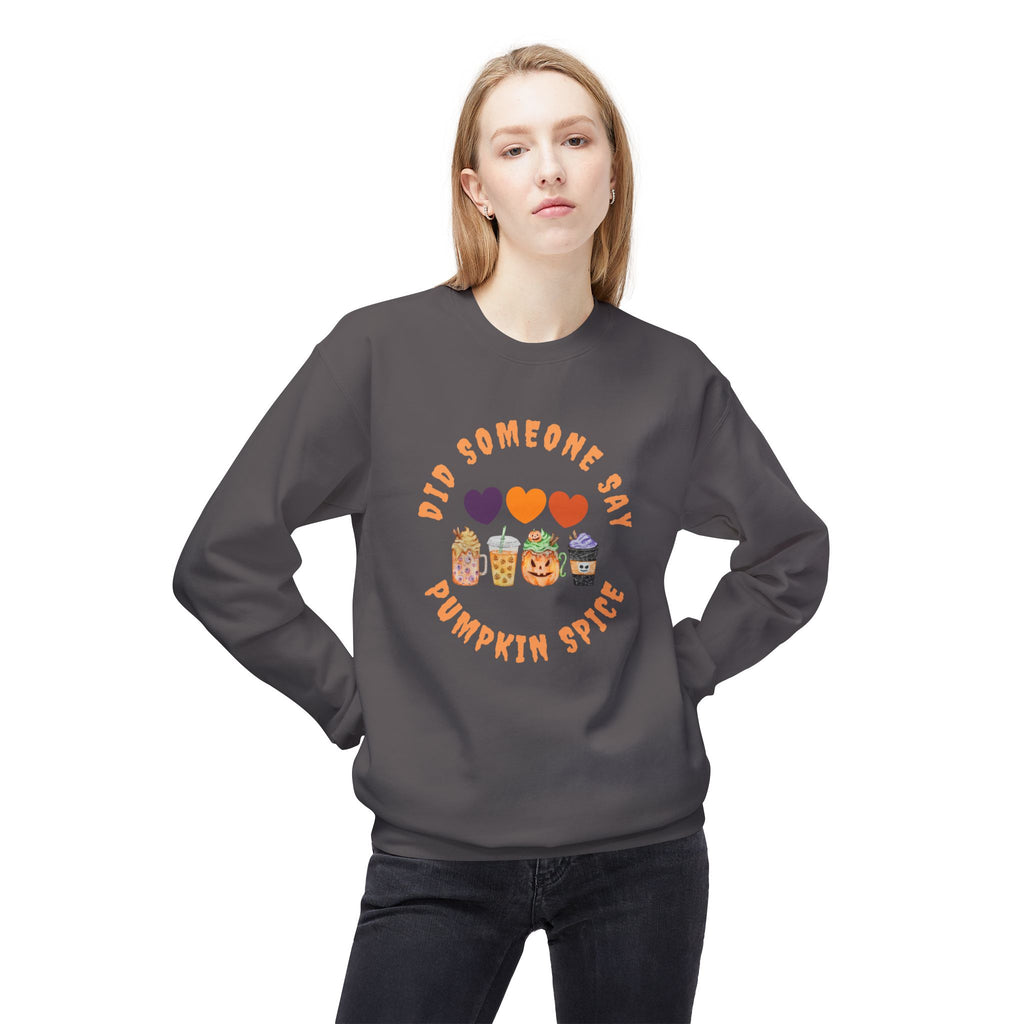 Pumpkin Spice Crewneck Sweatshirt | Cozy Fall Apparel, Unisex Gift, Autumn Fashion, Cute Sweater for Halloween & Thanksgiving