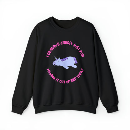 I Deserve Credit (2 Sided Print)-Unisex Heavy Blend™ Crewneck Sweatshirt