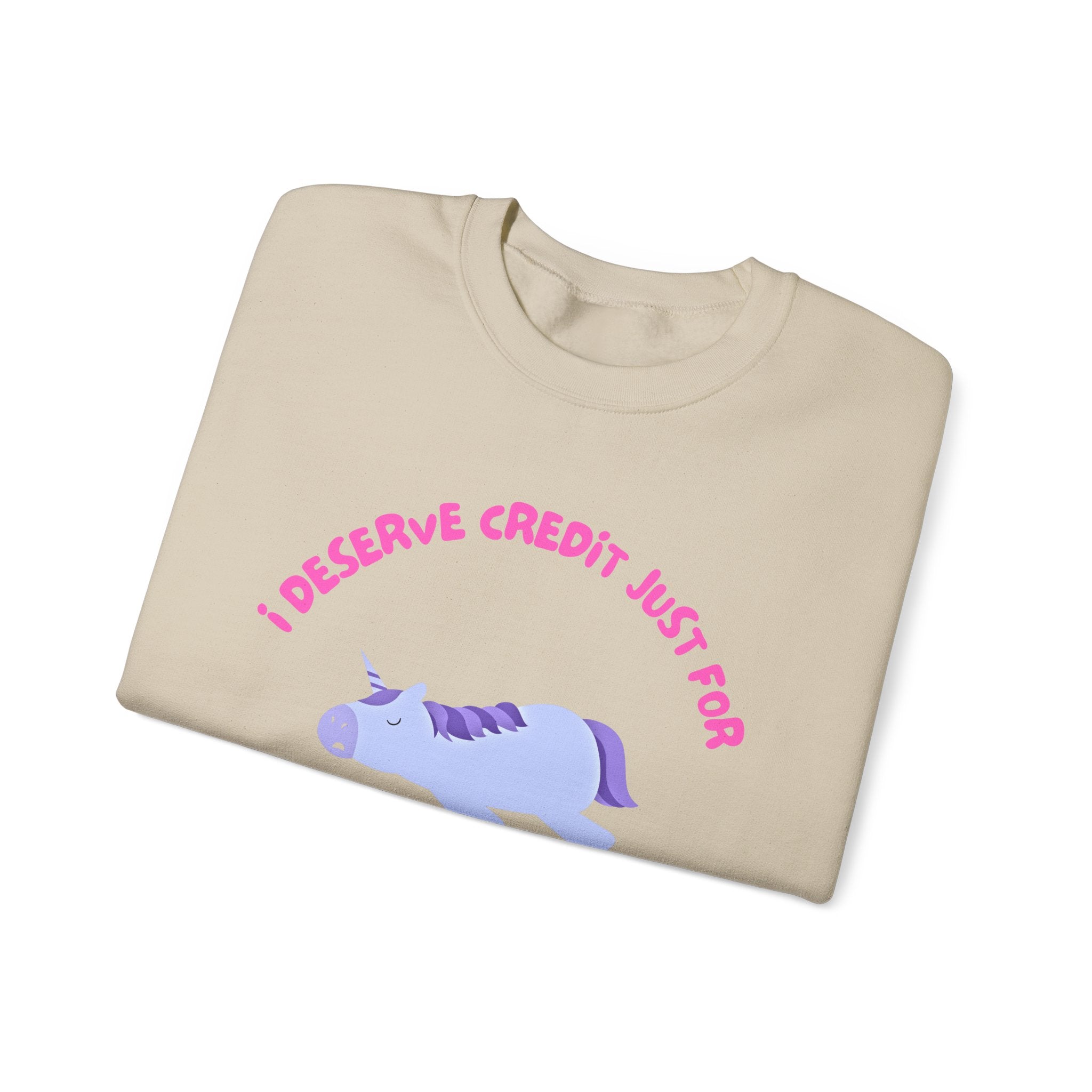 I Deserve Credit (2 Sided Print)-Unisex Heavy Blend™ Crewneck Sweatshirt