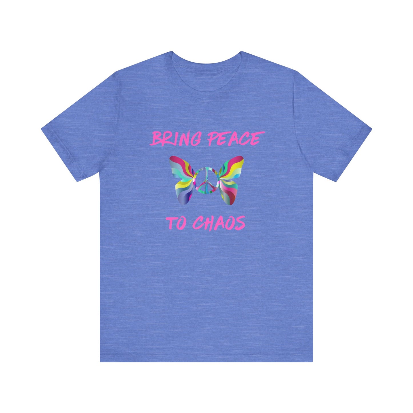 Bring Peace to Chaos (Pink Version)-Unisex Jersey Short Sleeve Tee