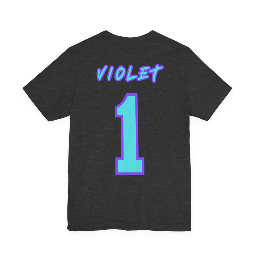 What Color are Your Wings? Violet #1-Unisex Jersey Short Sleeve Tee