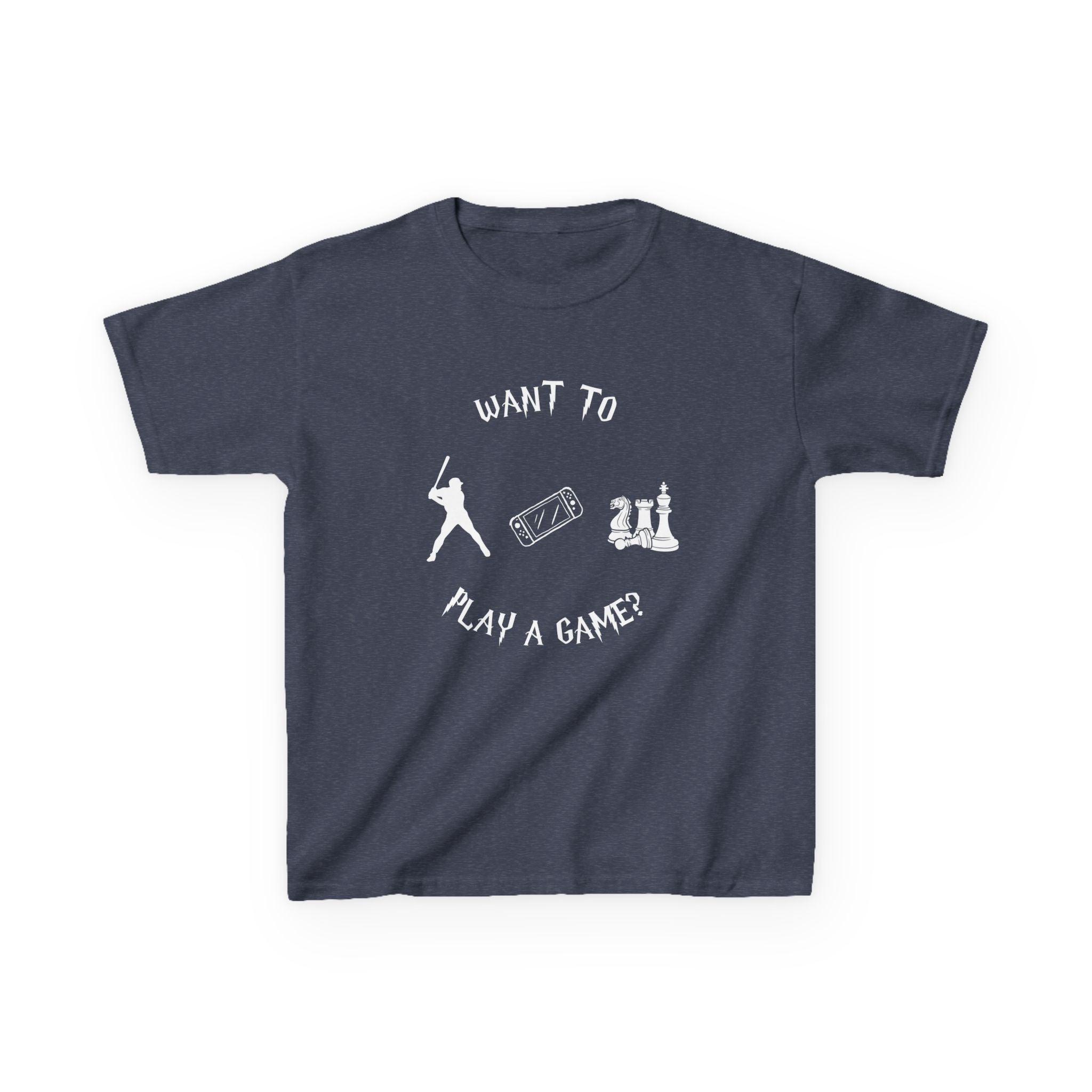 Want to Play a Game?-Kids Heavy Cotton™ Tee