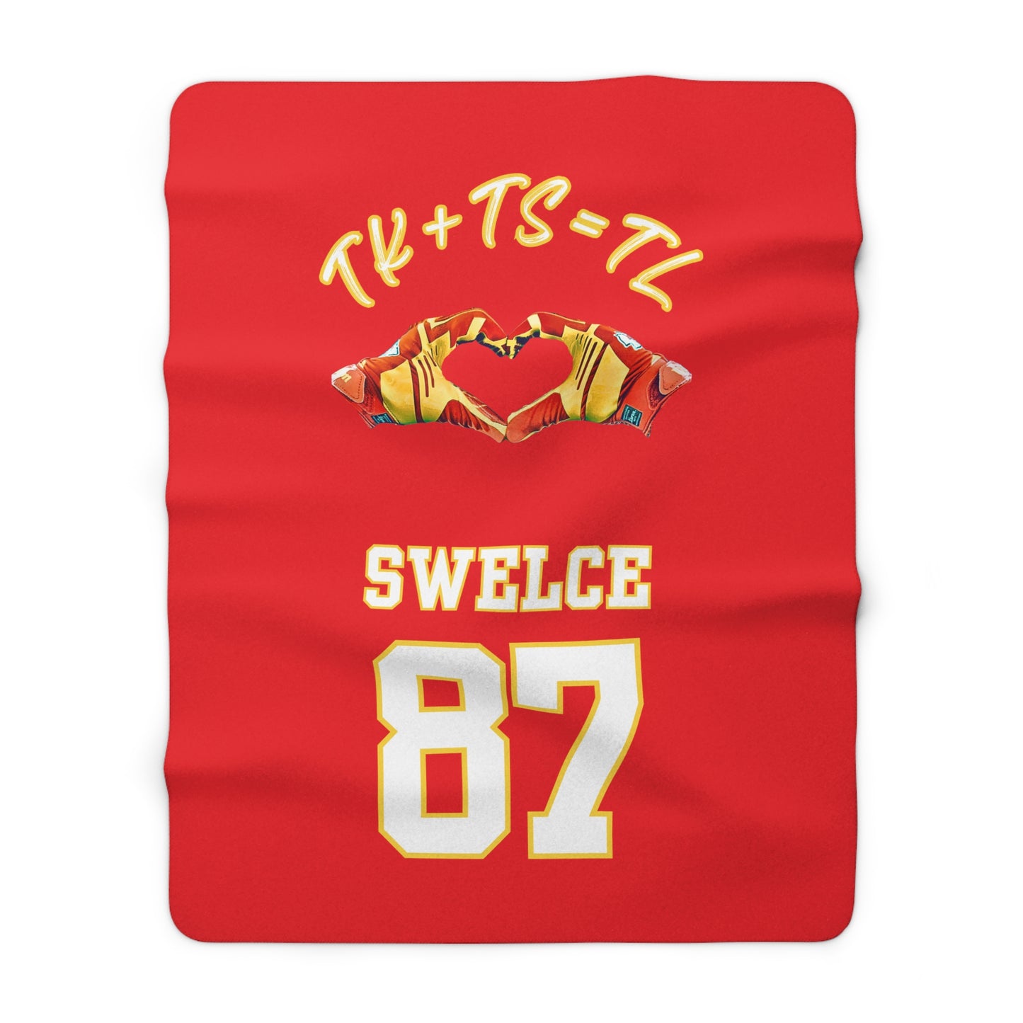 SWELCE TK+TS=TL Original Love Glove Design-Sherpa Fleece Blanket