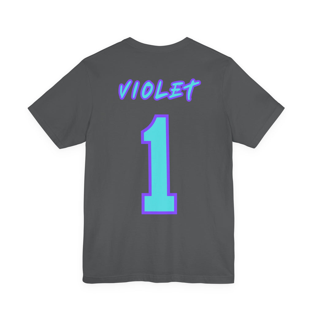 What Color are Your Wings? Violet #1-Unisex Jersey Short Sleeve Tee
