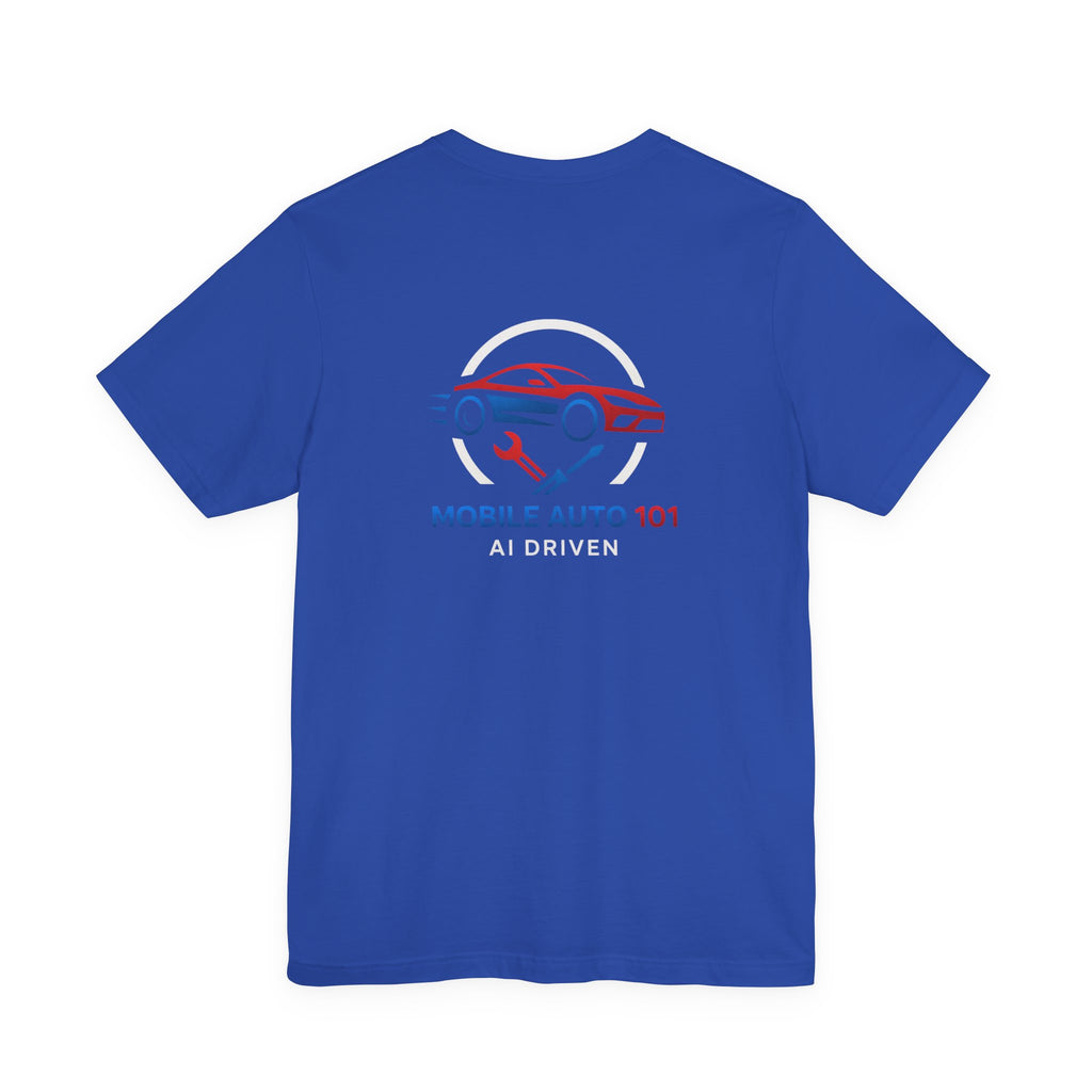 Mobile Auto 101 2nd Ed. (front and back design)-Unisex Jersey Short Sleeve Tee