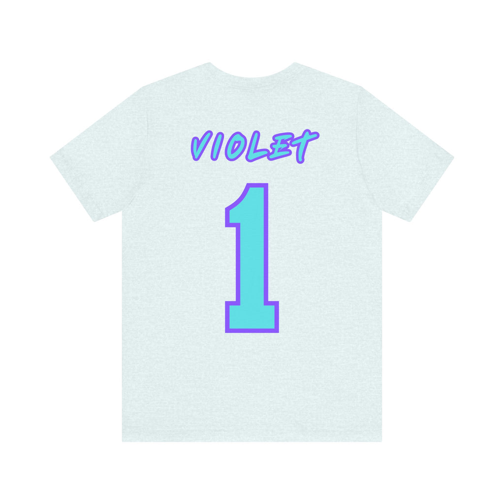 What Color are Your Wings? Violet #1-Unisex Jersey Short Sleeve Tee