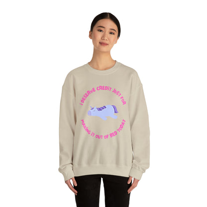 I Deserve Credit (2 Sided Print)-Unisex Heavy Blend™ Crewneck Sweatshirt