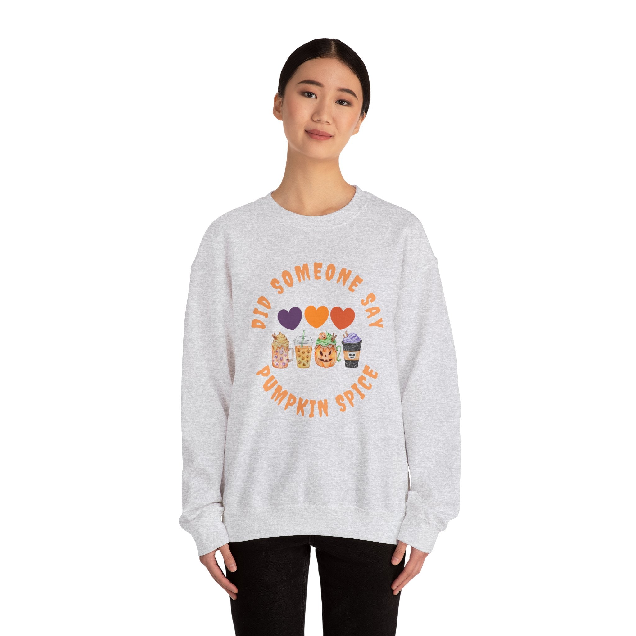 Did Someone Say Pumpkin Spice (2 sided print)-Unisex Heavy Blend™ Crewneck Sweatshirt