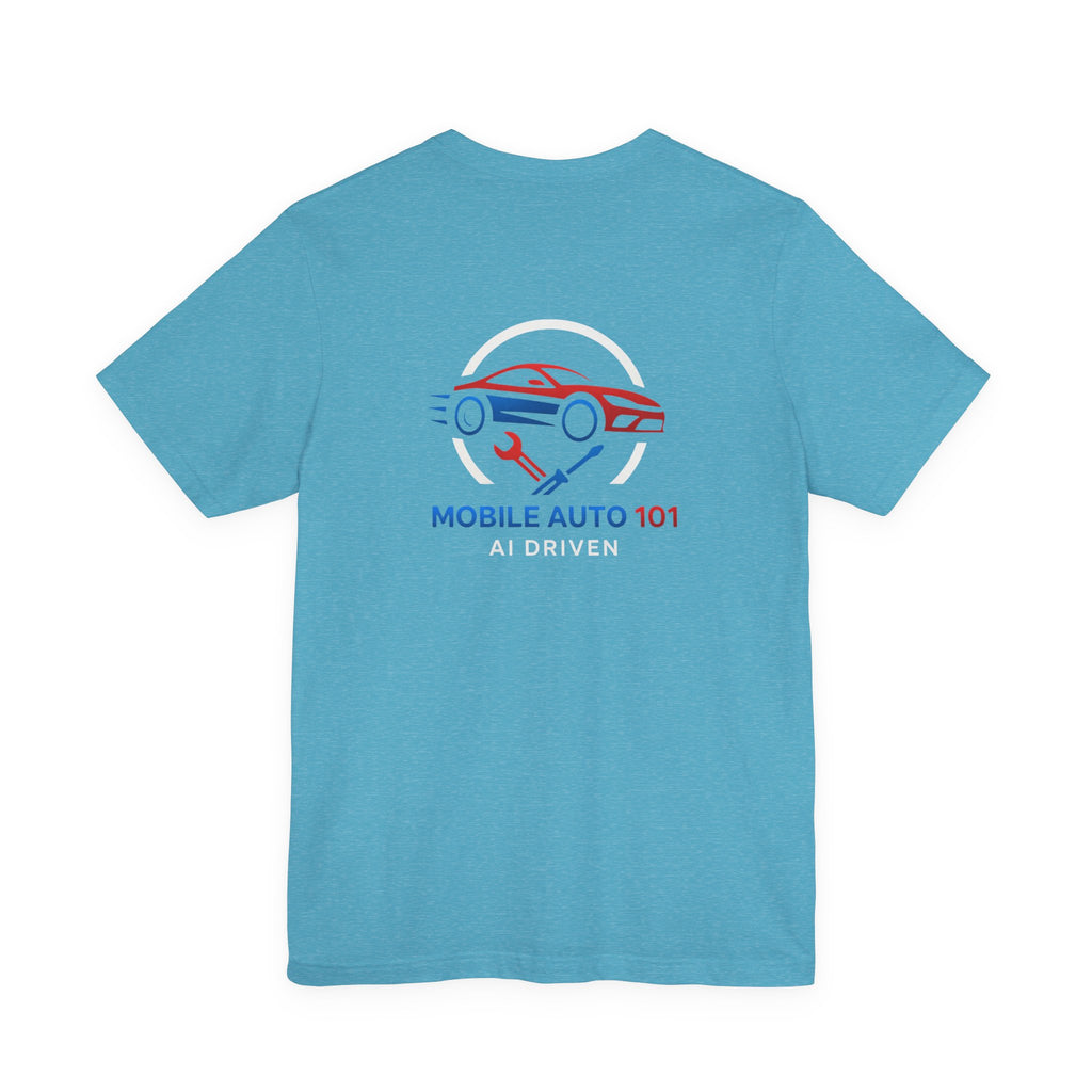 Mobile Auto 101 2nd Ed. (front and back design)-Unisex Jersey Short Sleeve Tee
