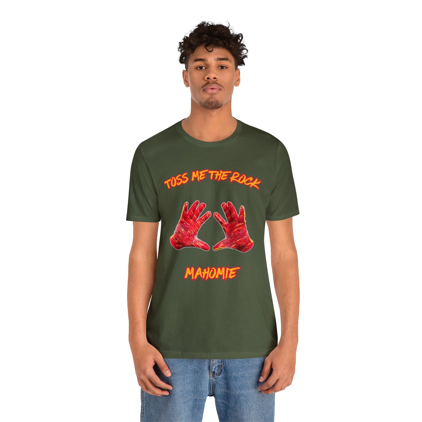 Toss Me the Rock Mahomie-Unisex Jersey Short Sleeve Tee