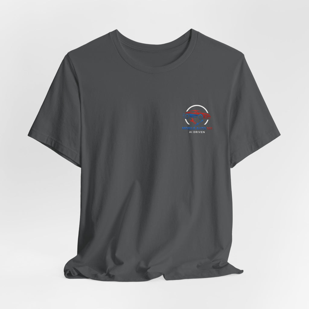 Mobile Auto 101 2nd Ed. (front and back design)-Unisex Jersey Short Sleeve Tee