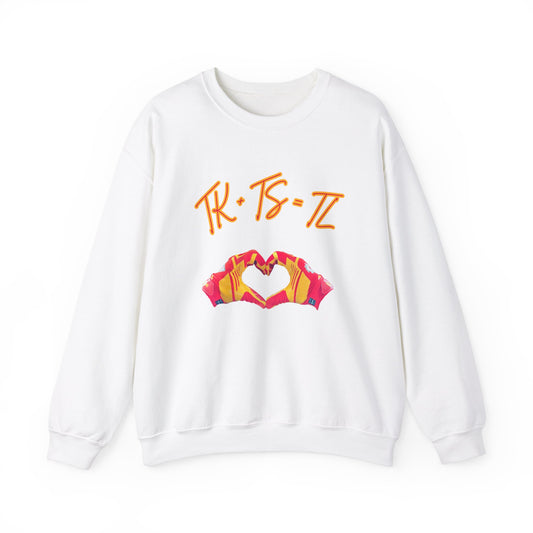 SWELCE #87 TK+TS=TL Original Love Glove Design (Vers.#3 for white)-Unisex Crewneck Sweatshirt