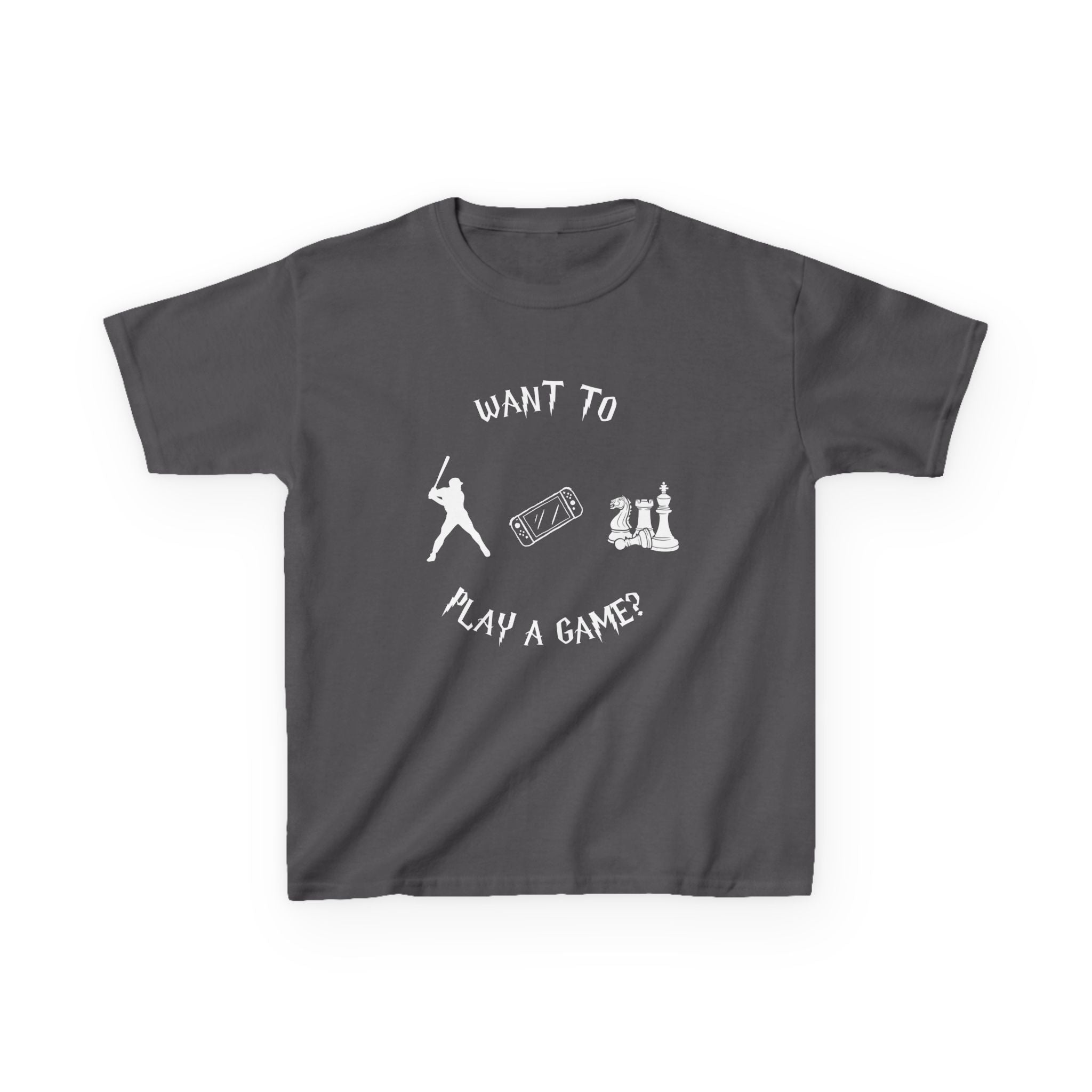 Want to Play a Game?-Kids Heavy Cotton™ Tee