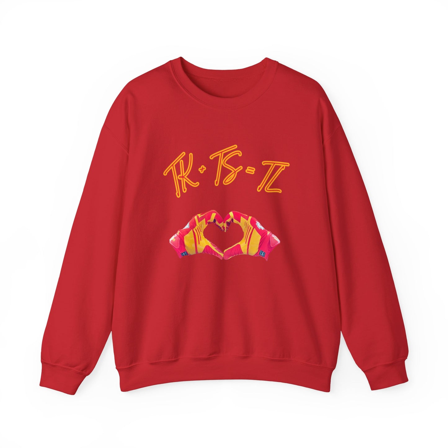 SWELCE #87 TK+TS=TL Original Love Glove Design (Vers.#3 for white)-Unisex Crewneck Sweatshirt