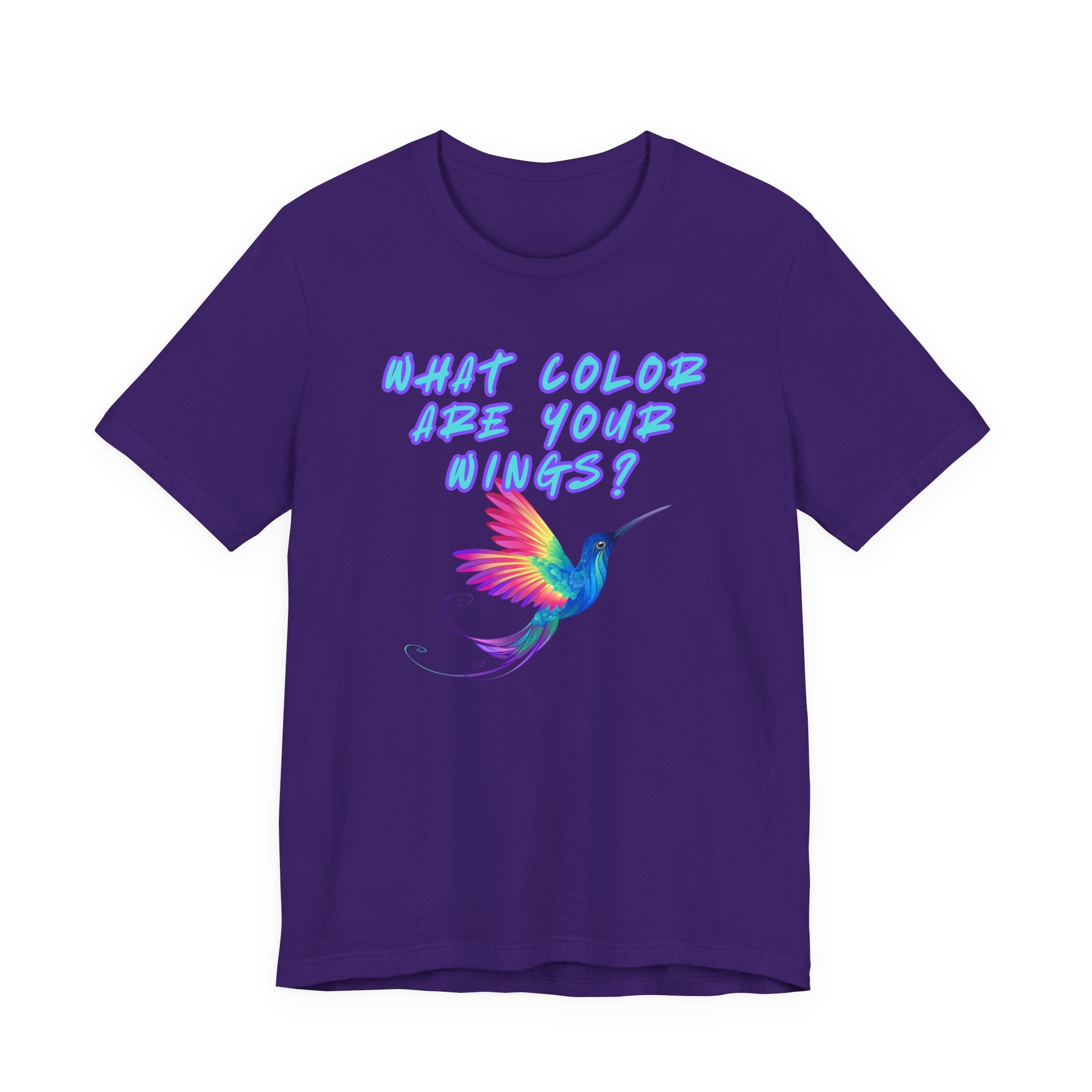 What Color are Your Wings? Violet #1-Unisex Jersey Short Sleeve Tee
