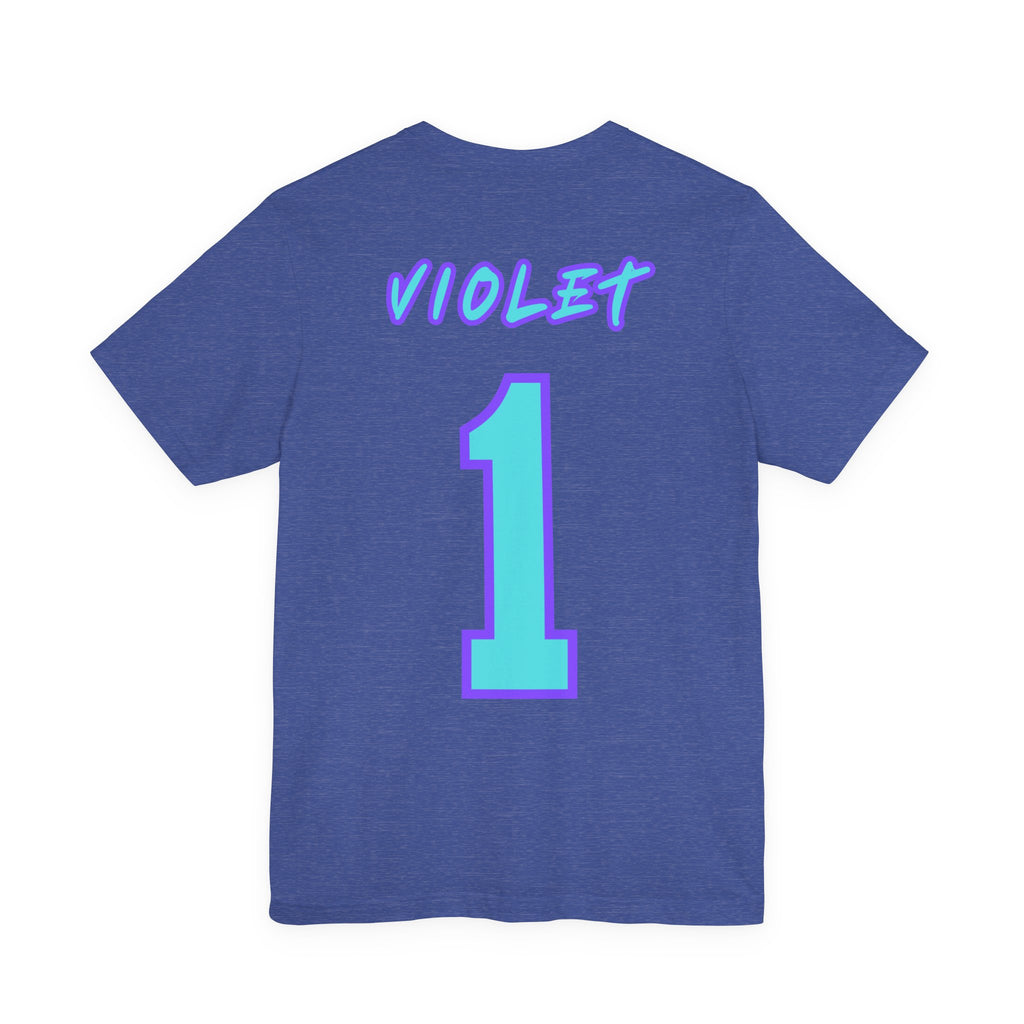 What Color are Your Wings? Violet #1-Unisex Jersey Short Sleeve Tee