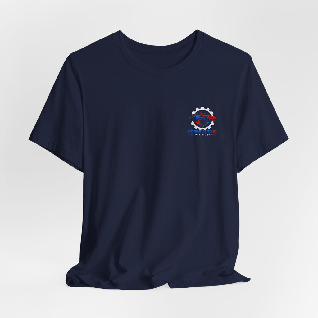 Mobile Auto 101 3rd Ed. (front and back design)-Unisex Jersey Short Sleeve Tee