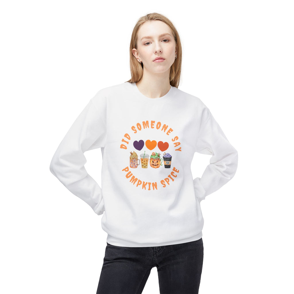 Pumpkin Spice Crewneck Sweatshirt | Cozy Fall Apparel, Unisex Gift, Autumn Fashion, Cute Sweater for Halloween & Thanksgiving