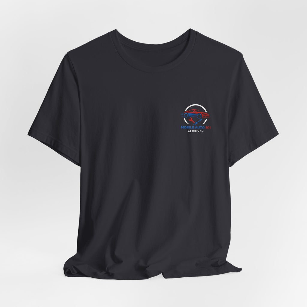Mobile Auto 101 2nd Ed. (front and back design)-Unisex Jersey Short Sleeve Tee