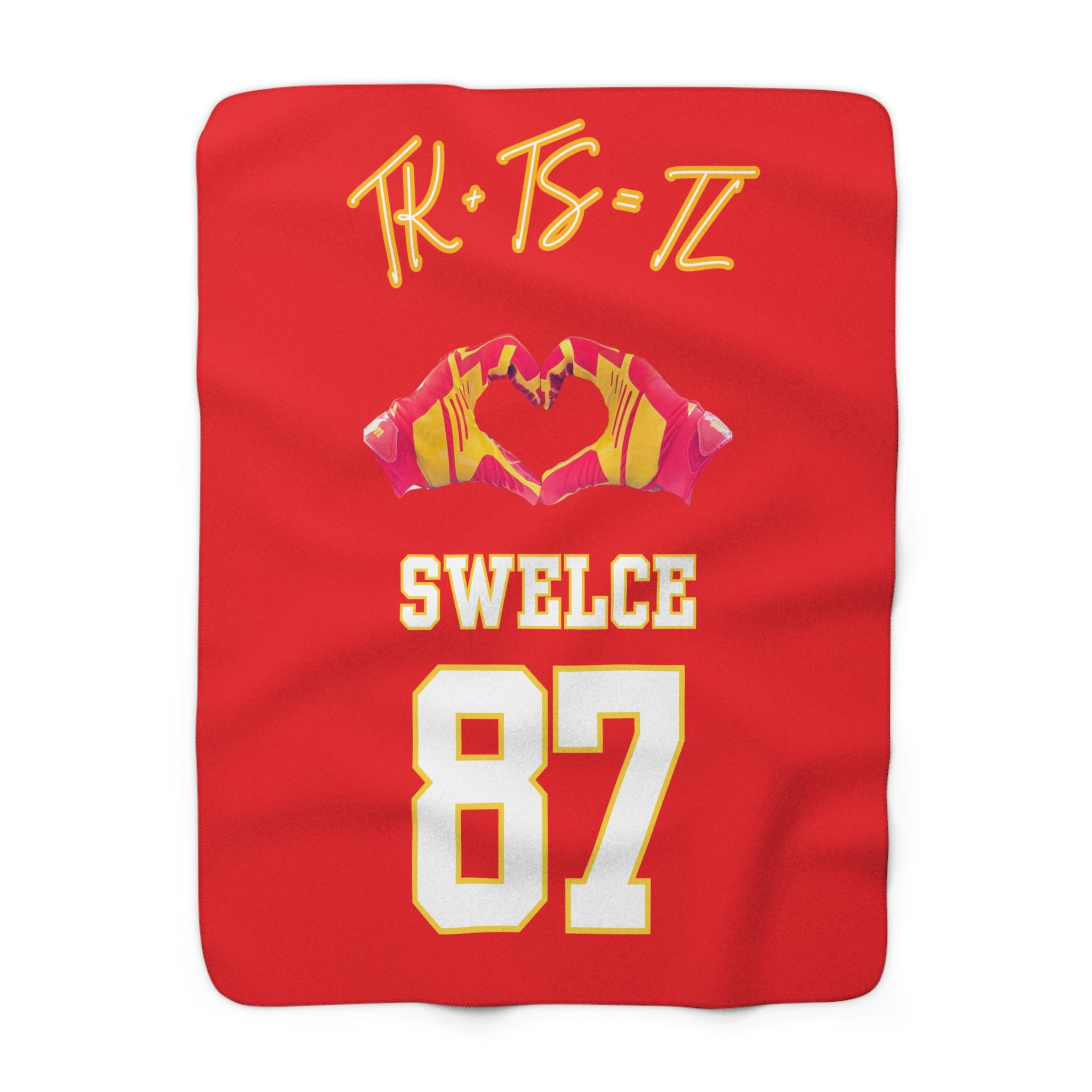 SWELCE TK+TS=TL Original Love Glove Design-Sherpa Fleece Blanket