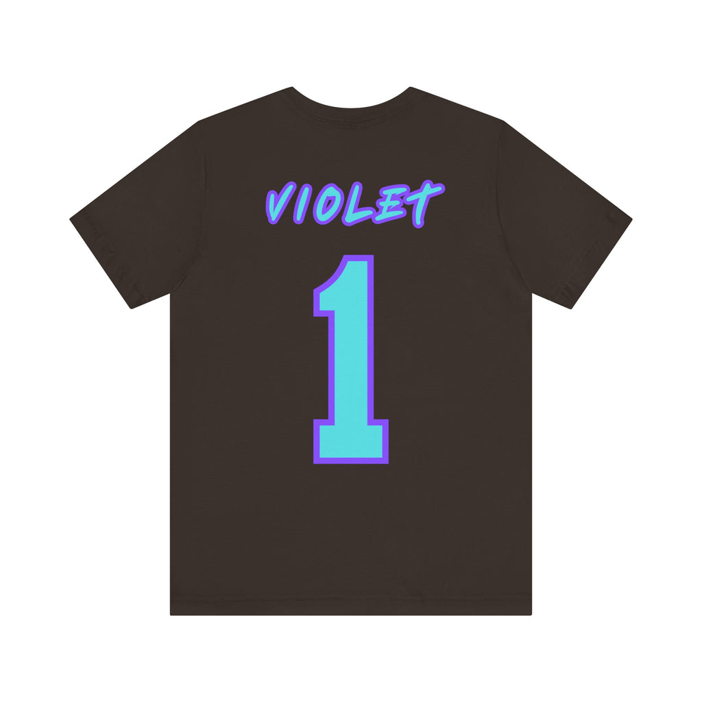 What Color are Your Wings? Violet #1-Unisex Jersey Short Sleeve Tee