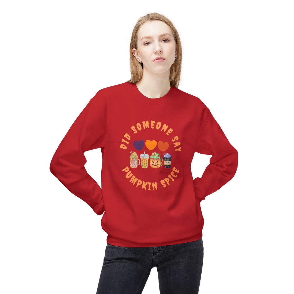 Pumpkin Spice Crewneck Sweatshirt | Cozy Fall Apparel, Unisex Gift, Autumn Fashion, Cute Sweater for Halloween & Thanksgiving