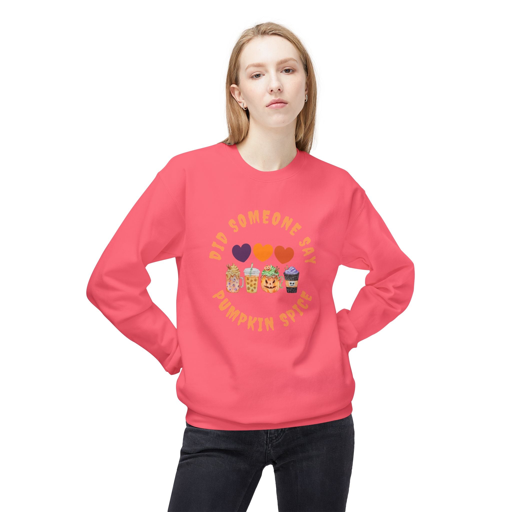 Pumpkin Spice Crewneck Sweatshirt | Cozy Fall Apparel, Unisex Gift, Autumn Fashion, Cute Sweater for Halloween & Thanksgiving