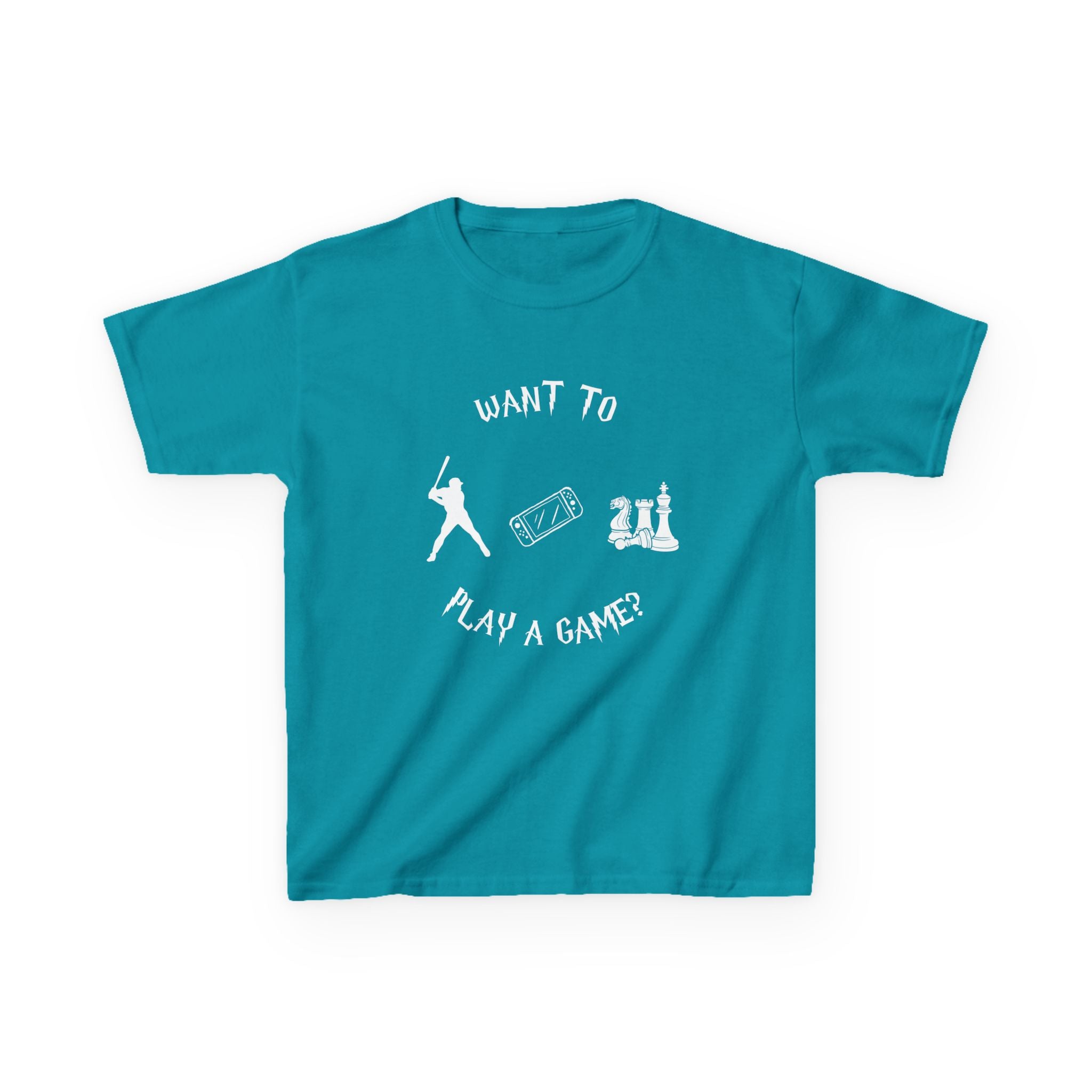 Want to Play a Game?-Kids Heavy Cotton™ Tee