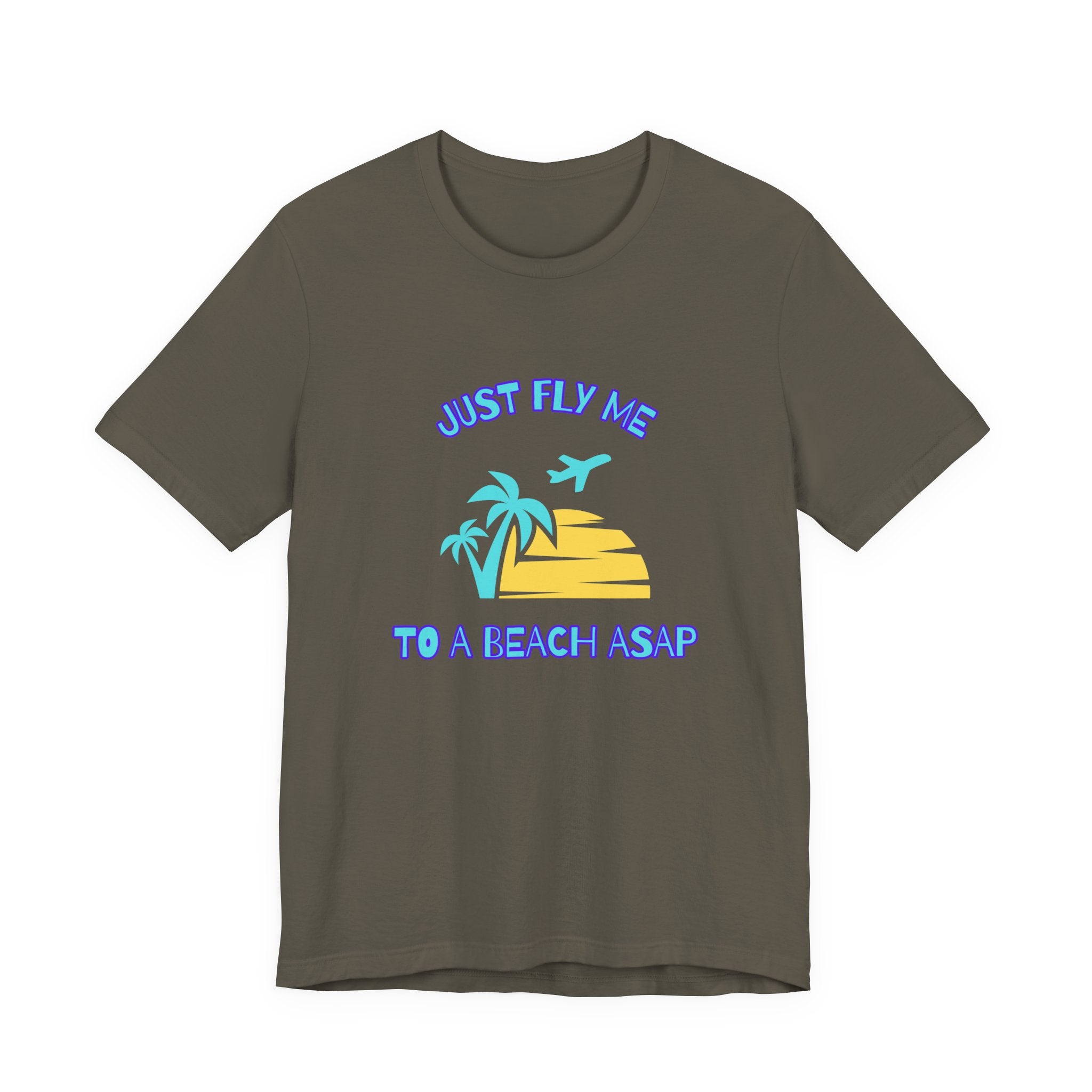 Just Fly Me to a Beach ASAP-Unisex Jersey Short Sleeve Tee