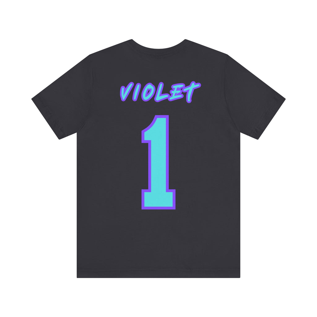 What Color are Your Wings? Violet #1-Unisex Jersey Short Sleeve Tee