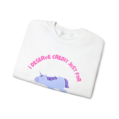 I Deserve Credit (2 Sided Print)-Unisex Heavy Blend™ Crewneck Sweatshirt